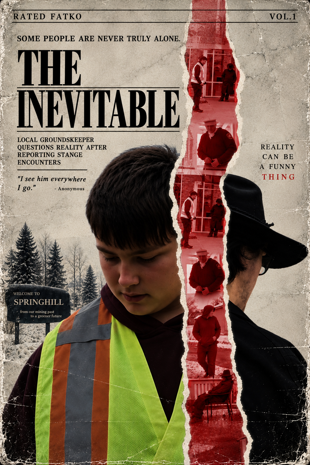 The Inevitable (2021) official movie poster — a psychological thriller film directed by Riley Dorrington for Rated FATKO Productions